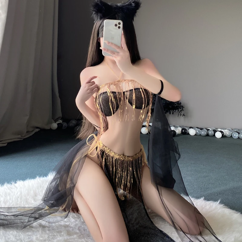 Women Bedroom Costume Halloween Sexy Cosplay Cheongsam Lingeries Anime Maid Dress Egyptian Chinaese Classical Cosplay Cat Outfit