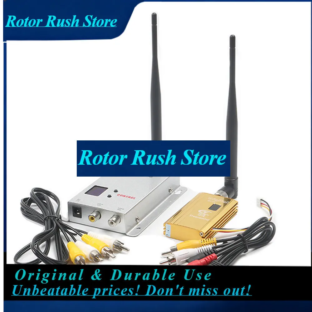 RoRuSFPV 1.2Ghz 1.5W Wireless Audio Video Transmitter Receiver Digital Display 1500mW 8CH Transmitter 12CH Receiver DC 12V For D