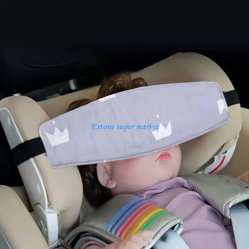 090B حزام تثبيت رأس الطفل المرن لدعم سلامة عربات الأطفال، يمكن غسله في الغسالة #5