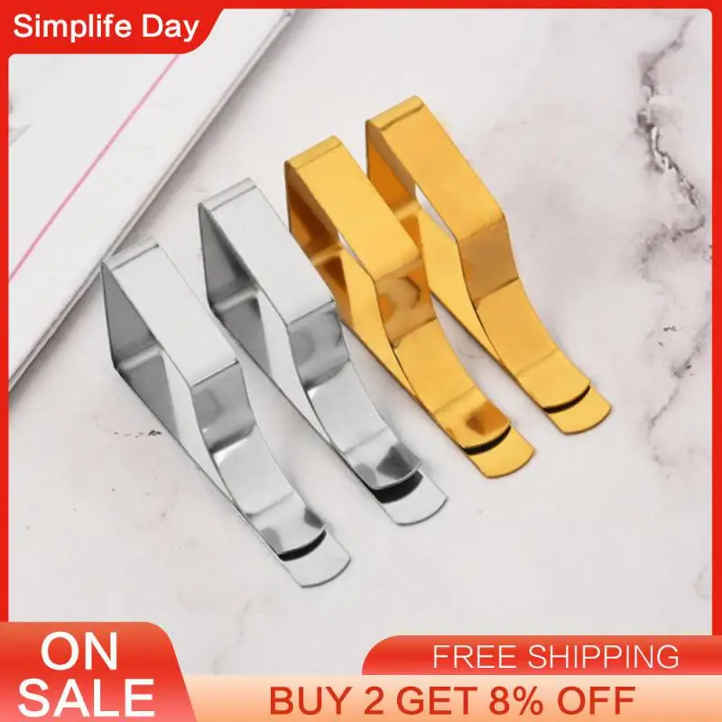 Stainless Steel Tablecloth Clip Stainless Steel Trapezoidal Tablecloth Clip One-piece Tablecloth Clip Table Cover Folder