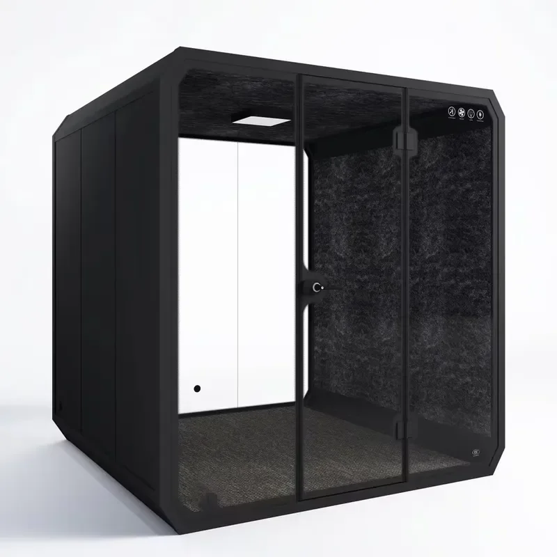 for HAUMR Audio Conference System Soundproof Rooms Removable Noise Reduction Cabins Meeting Negotiation Rooms for Private