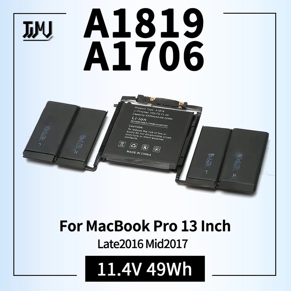 A1819 11.4V 49Wh Laptop Battery for MacBook Pro 13 Inch