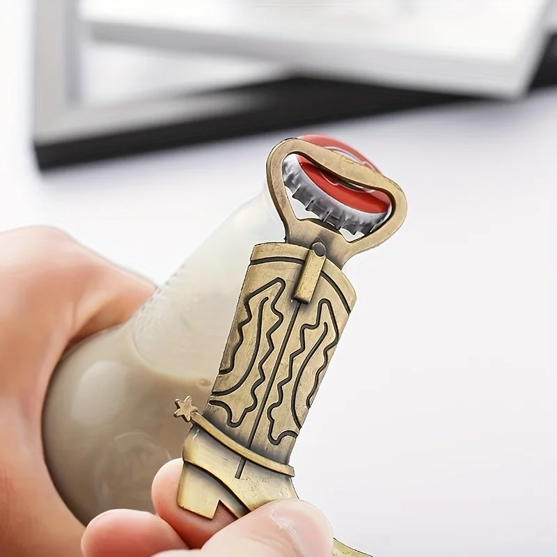 1pc Metal Bottle Opener Exquisite Cowboy Boot Shape Bottle Opener Gifts Perfect for Wedding Souvenirs Party Favors Birthday Gift