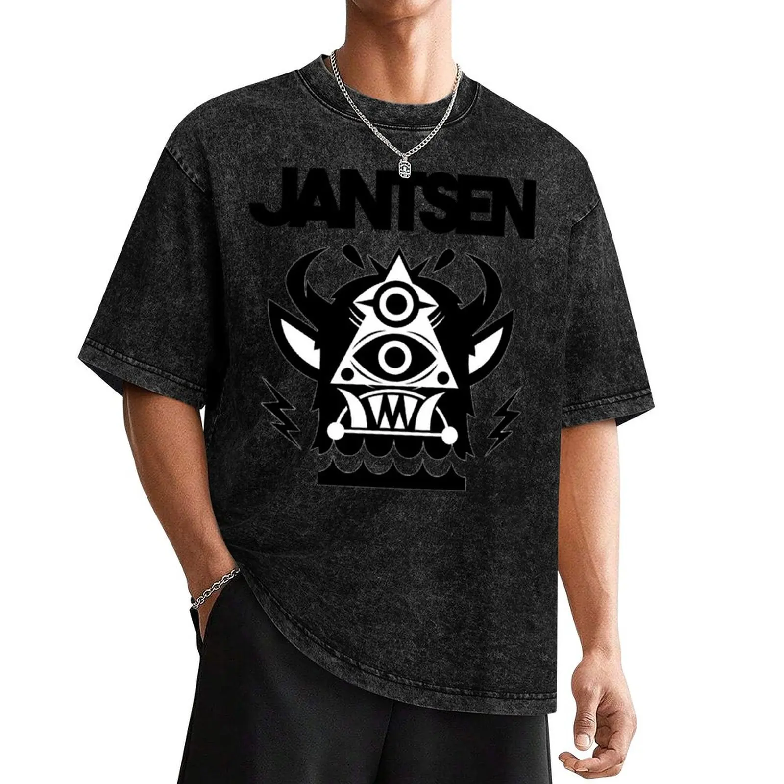 Jantsen Logo - Black Monster New Edition T-Shirt graphic t shirts vintage boys animal print t shirts men