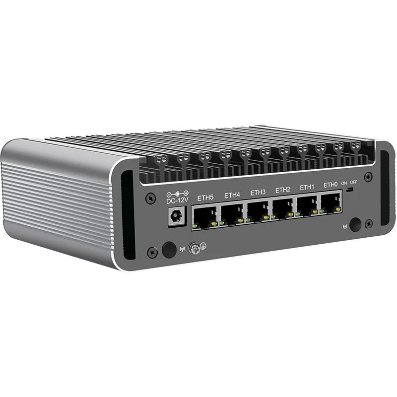 6*LAN 2.5GbE Mini PC 12th Gen Intel i3 N305 N100 6xi226-V Firewall Router DDR5 2*HDMI2.1 TPM2.0 AES-Ni ESXI Computer Window11