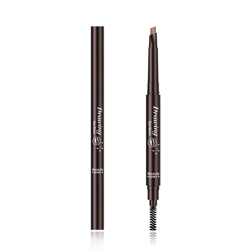 Double Ended ดินสอเขียนคิ้วกันน้ำ Long Lasting Eyebrow Enhancers Eye แต่งหน้าเครื่องสำอางเครื่องมือแปรง Brow Extension ดินสอ