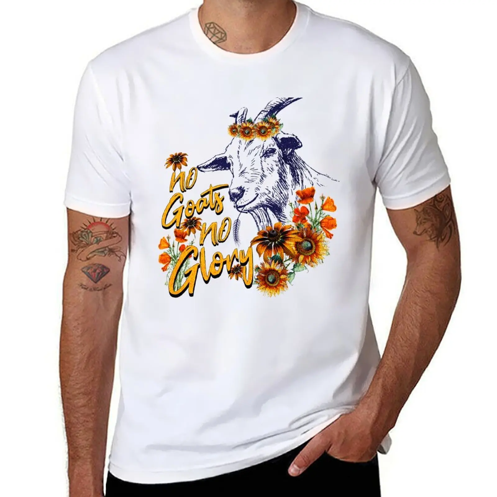 

No Goats, No Glory Shirt T-Shirt essential t shirt man t shirt cotton T-Shirt