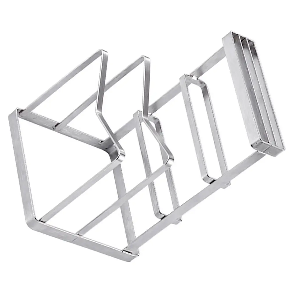 

1 шт. Многофункциональная подставка для хранения ножей из нержавеющей стали с противоскользящим покрытием, держатель для кухонных ножей, сушилка для разделочных досок