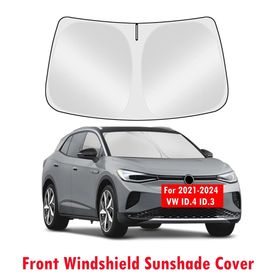 For VW ID.4 ID.3 2021-2024 Front Windshield Sunshade Accessories ID.4 Foldable Window Cover Block Heat and Sun Keep Car Cool