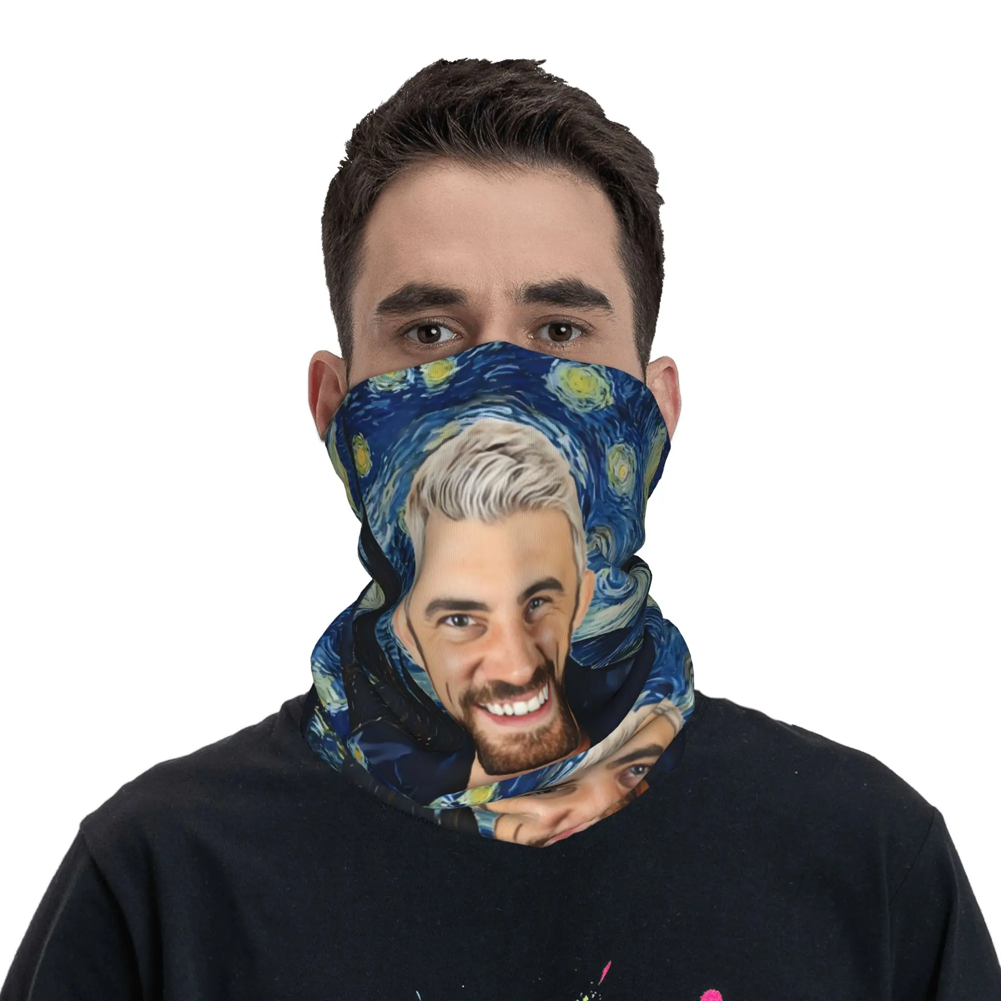 المصارع الاسكتلندي جو هندري باندانا الرقبة الجراب الأشعة فوق البنفسجية حماية الوجه وشاح غطاء بطل النجوم ليلة أغطية الرأس أنبوب بالاكلافا #4