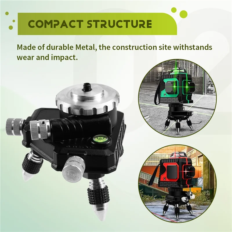 ABRB-регулируемый вращающийся лазерный уровень, металлический кронштейн для штатива, вращающаяся основа на 360° для интерфейса 1/4 дюйма