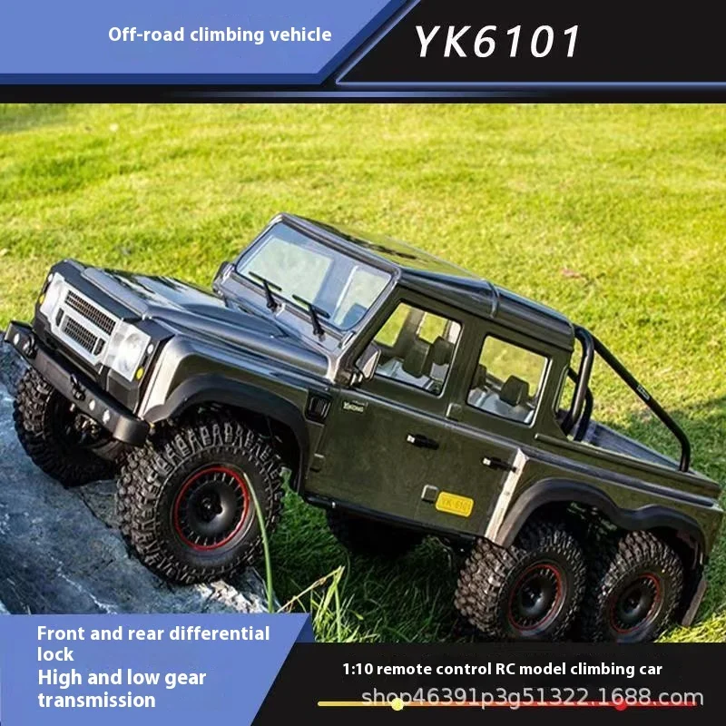 Easy Control Yk6101 Six Wheel Pickup Remote Control Model Car 1/10 Off Road Six Wheel Drive Climbing Vehicle Toy For Children ﻿