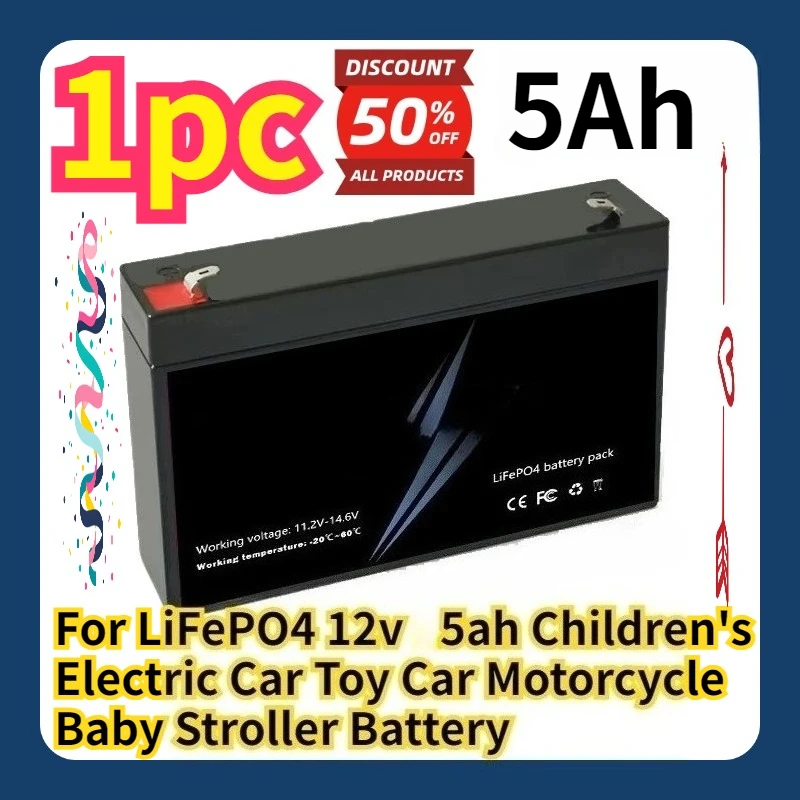 

For LiFePO4 12v 5ah Children's Electric Car Toy Car Motorcycle Baby Stroller Battery