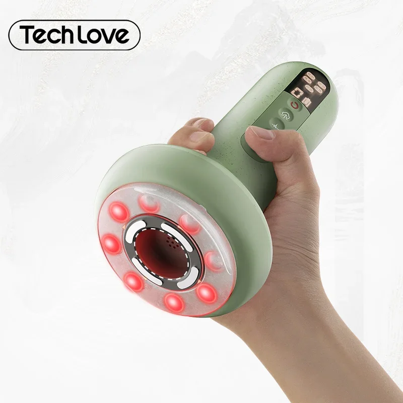 

Tech Love Portable Jade Stone Cupping Therapy Massager Body Relaxation with Adjustable Vibration and Heat