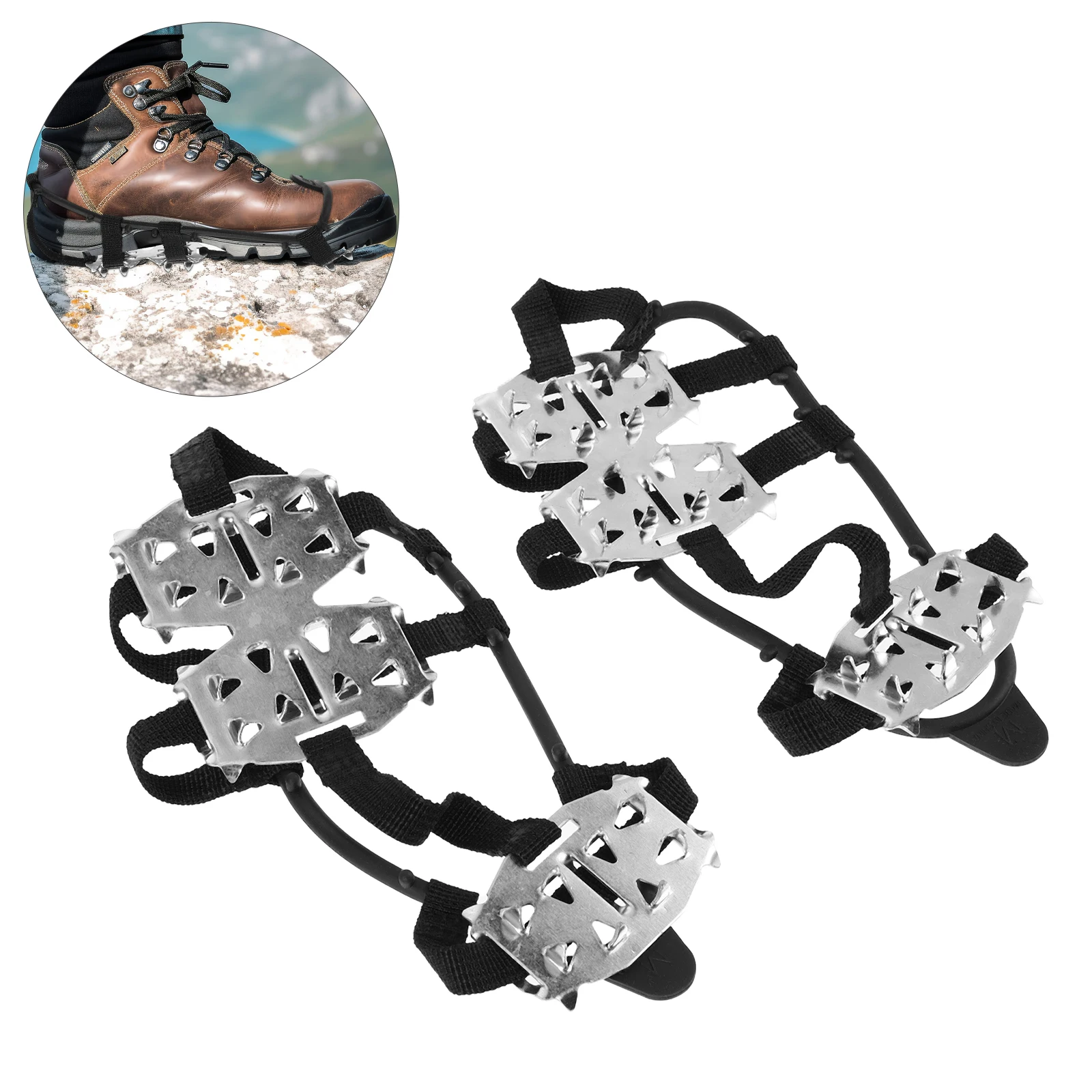 

Crampon Non-slip Shoe Covers Anti-ski Traction Spikes Anti-skid Snow Footwear Grips Crampons Shoes Ice Clips Covers/campons