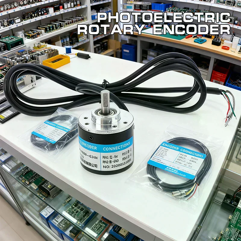100-600P/R Magnetoelectric Incremental Rotation Encoder 5V‑24V AB 2‑Phases Shaft 6mm Industrial Automation Equipment Encoder