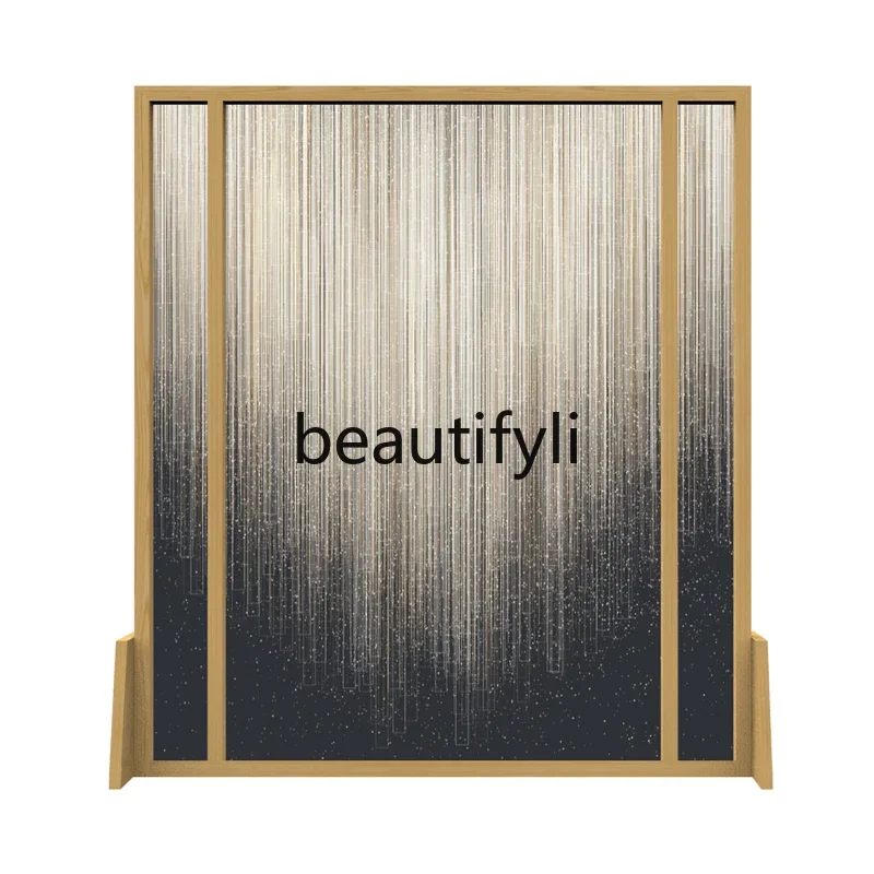 

Simple and modern light luxury home blocking porch screen partition living room screen hotel solid wood movable abstract