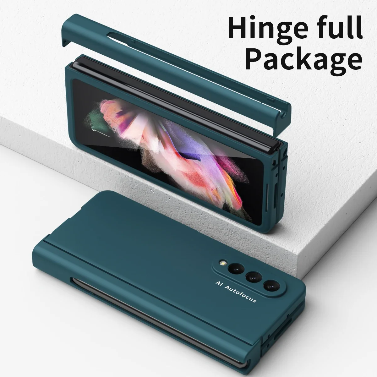 with Touch Pen For Samsung Galaxy Z Fold 7 6 5 4 3 2 5G Case Hinge Pen Slot Front Screen Glass Protect Capa Z Fold 2 3 4 5 Cover