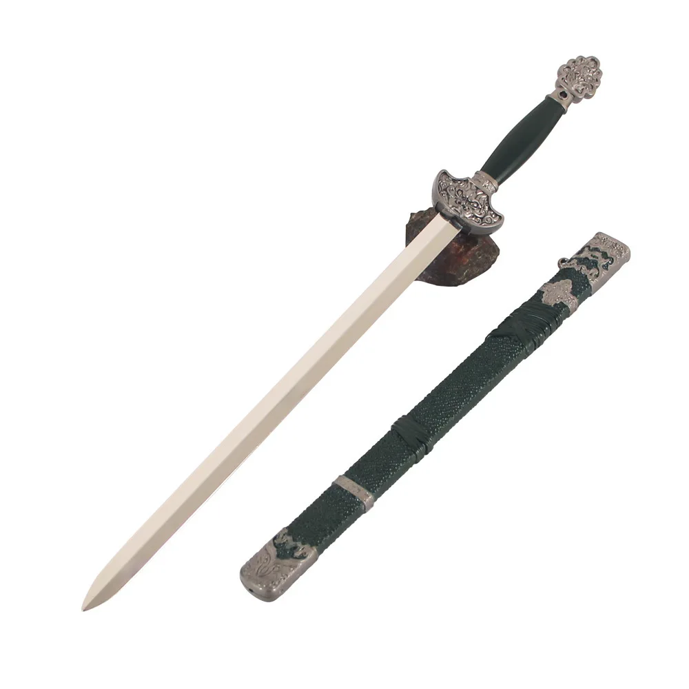 ดาบของเล่นขนาด 35 ซม. ดาบเฉิงเฟิงเจ็ดดาว ของตกแต่งโลหะพร้อมปลอกดาบ รุ่นจงขุย ของตกแต่งจากเกม ของขวัญ ของสะสม