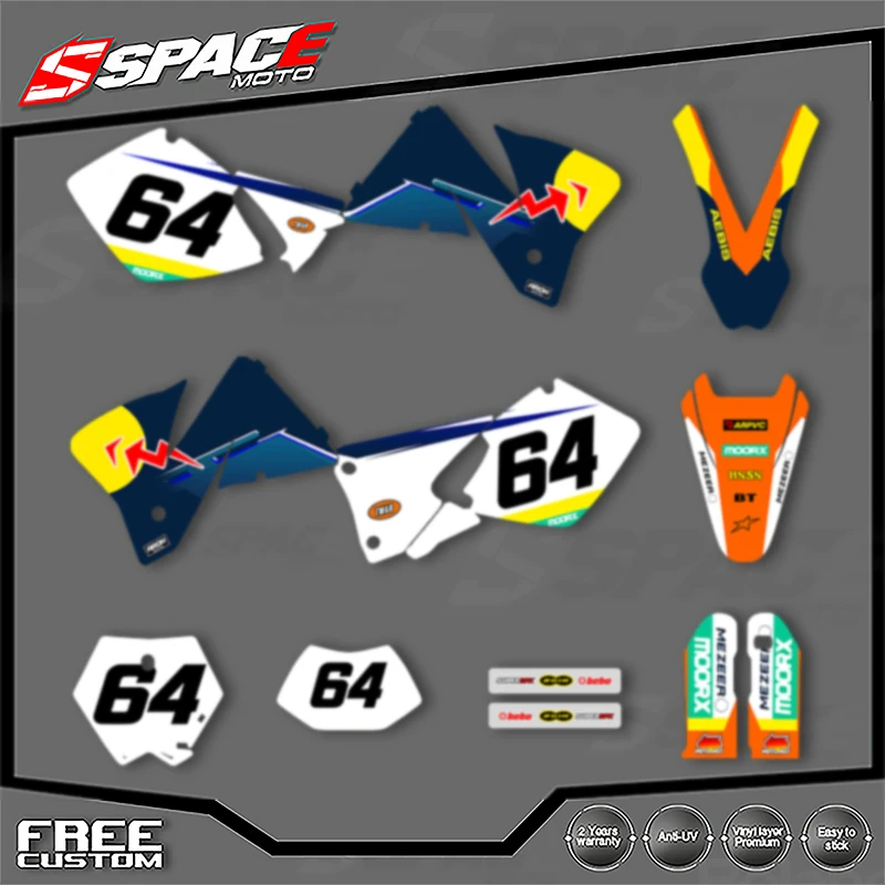 

SPACE Custom Motorcycle Graphics Background Decal for KTM 1998 1999 2000 SX SXF EXC XCW Decals Stickers Kits 01