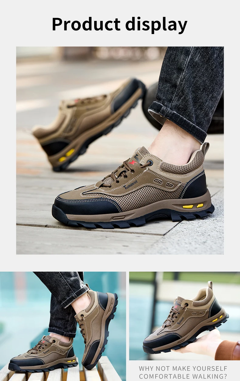 Neue Herrenschuhe Sommer-Arbeitsschutzschuhe, Herren-Antiperforations-Arbeitsschuhe, Schutzschuhe, Sicherheitsstiefel – Detail 14