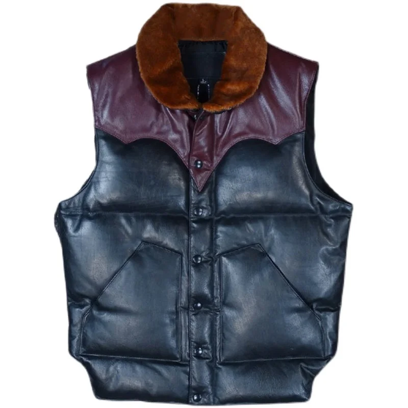 

Мужское пуховое пальто Jaet Leather ell с шерстяным воротником, облегающее зимнее пальто Faion Urban Sle, застежка на одной пуговице, длина