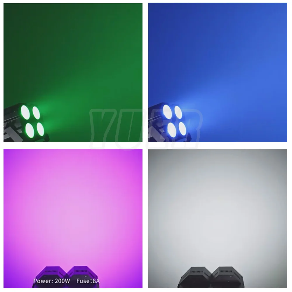 Lumière LED Blinder avec effet stroboscopique DMXorgwashing, éclairage de scène, décoration de fête, boîte de nuit, 4 yeux, 4x50W, RGBW Par Dj Chang