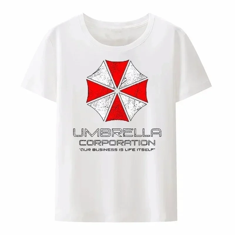 Men\'s Summer Sport Umbrella Corporation Same Style Printed T-shirt Made Premium Black Round Neck Breathable Shirts Tees Tops