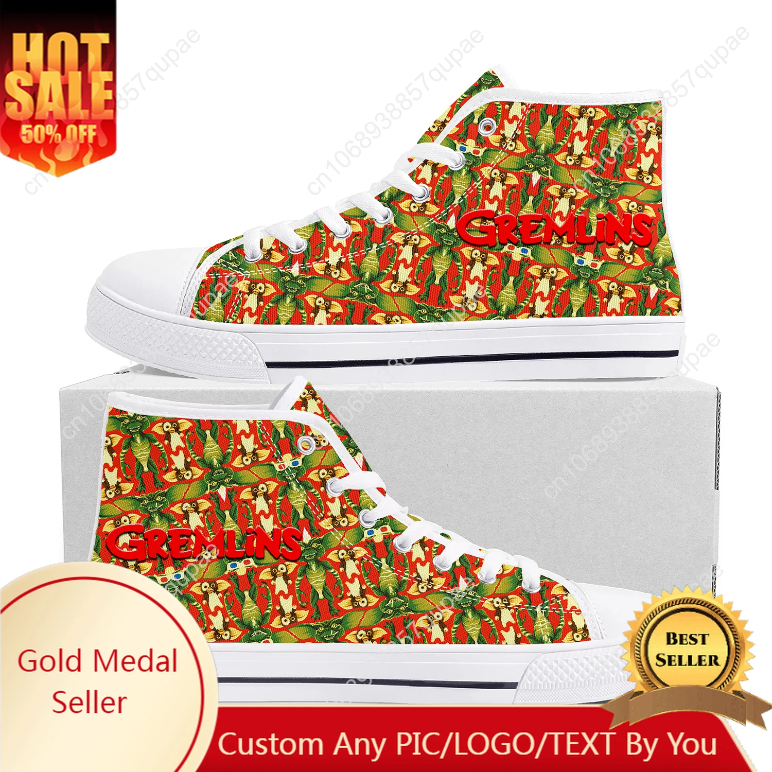 

Gremlins Cartoon Anime High Top High Quality Sneakers Mens Womens Teenager Canvas Sneaker Custom Made Shoes Customize DIY Shoe