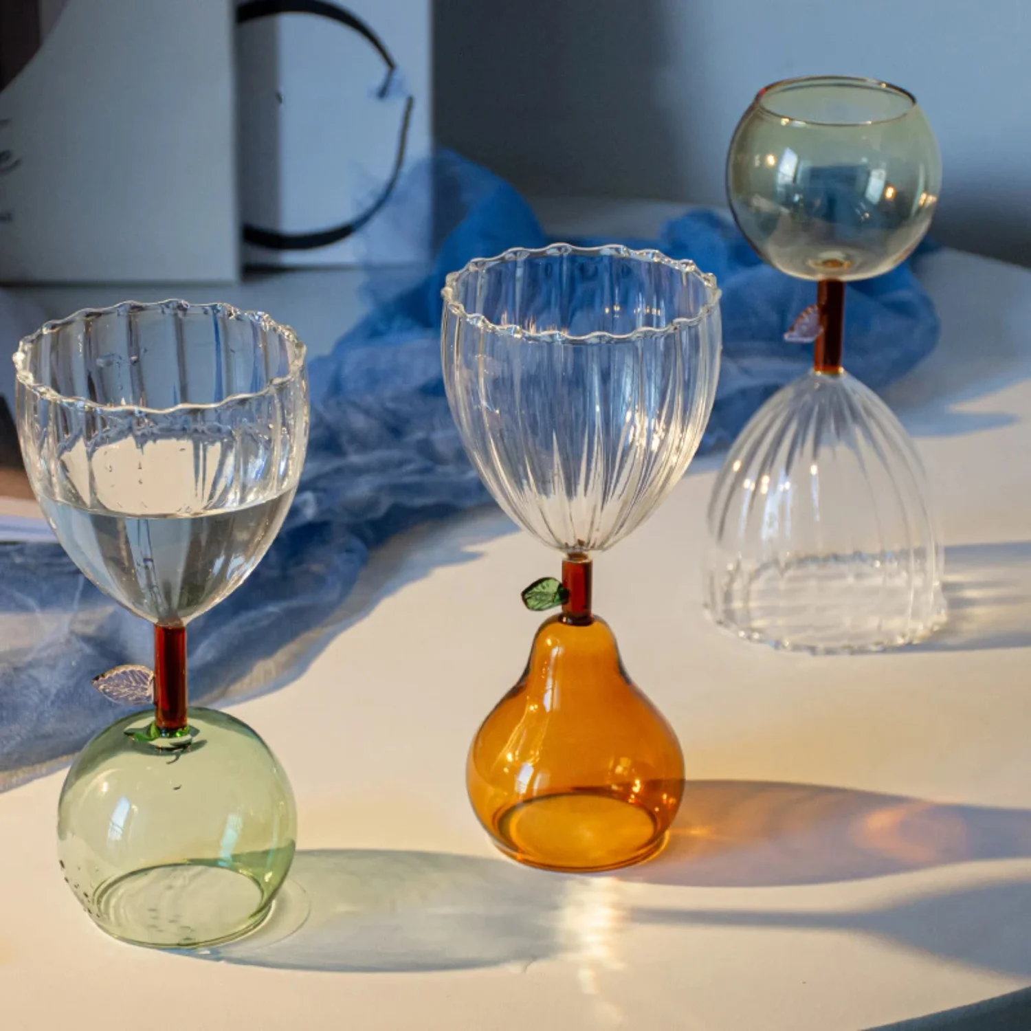 

Creative Cocktail Glass Fruit Cups Champagne Wine Goblet Glasses Coffee Tea Drink Water Cup Party Drinkware Gifts