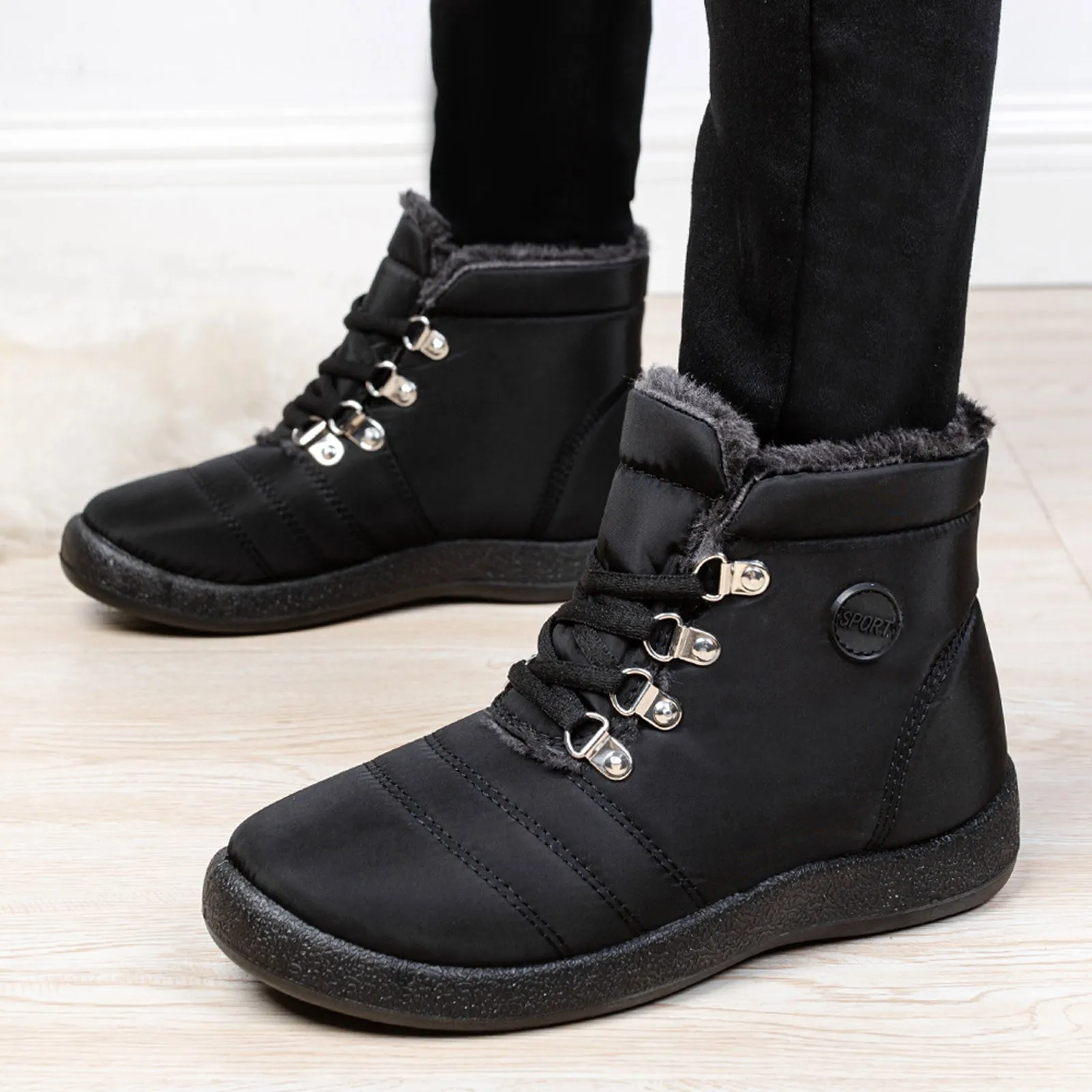 Winter Boots For Women Wool Shoes Warm Women Boots Couples Keep Snow Round Velvet Lace Up Men Boots Boots For Women Snow Winter