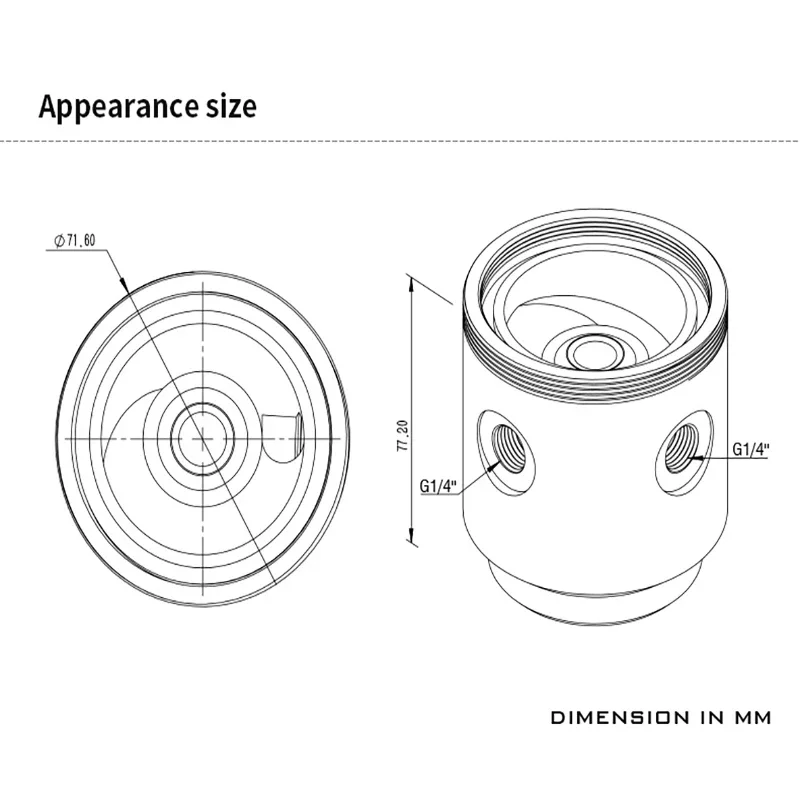 Barrow MINI integrated D5 Pump box integrated pump Cover, For D5 / MCP655 Serise