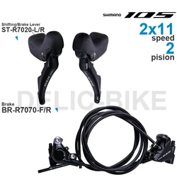 SHIMANO 105   Hydraulic Disc Brake Groupset R7020  LEVER - 2x11-speed R7070 Rear Caliper Genuine parts