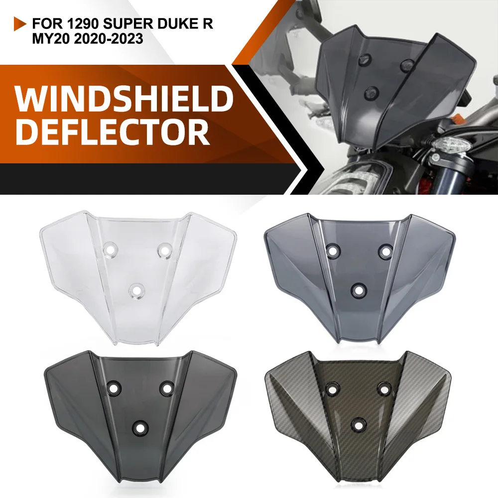 

For 1290 Super Duke R MY20 2020 2021 2022 2023 Windscreen Wind Shield Deflector Cover DUKE 125 250 390 Windshield Screen Visor