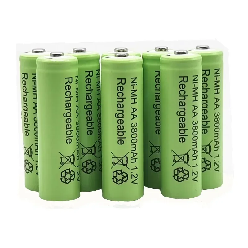 Ni-MH bateria recarregável para controle remoto brinquedo, 3800mAh, AA, 1.2V