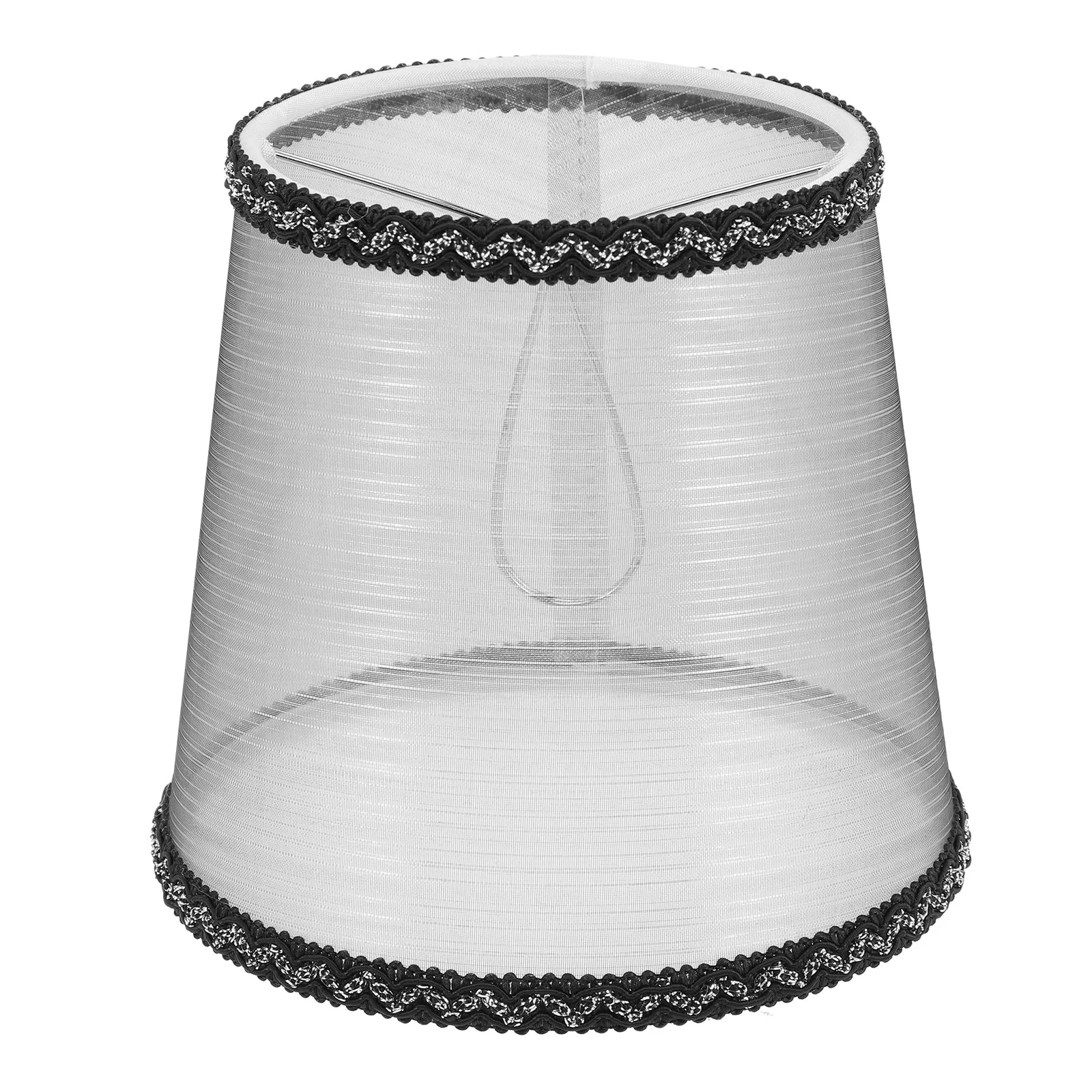 

Нежный тканевый металлический абажур с креплением-клипсой для заостренных лампочек, создает теплую атмосферу, идеально подходит для спальни и кабинета.