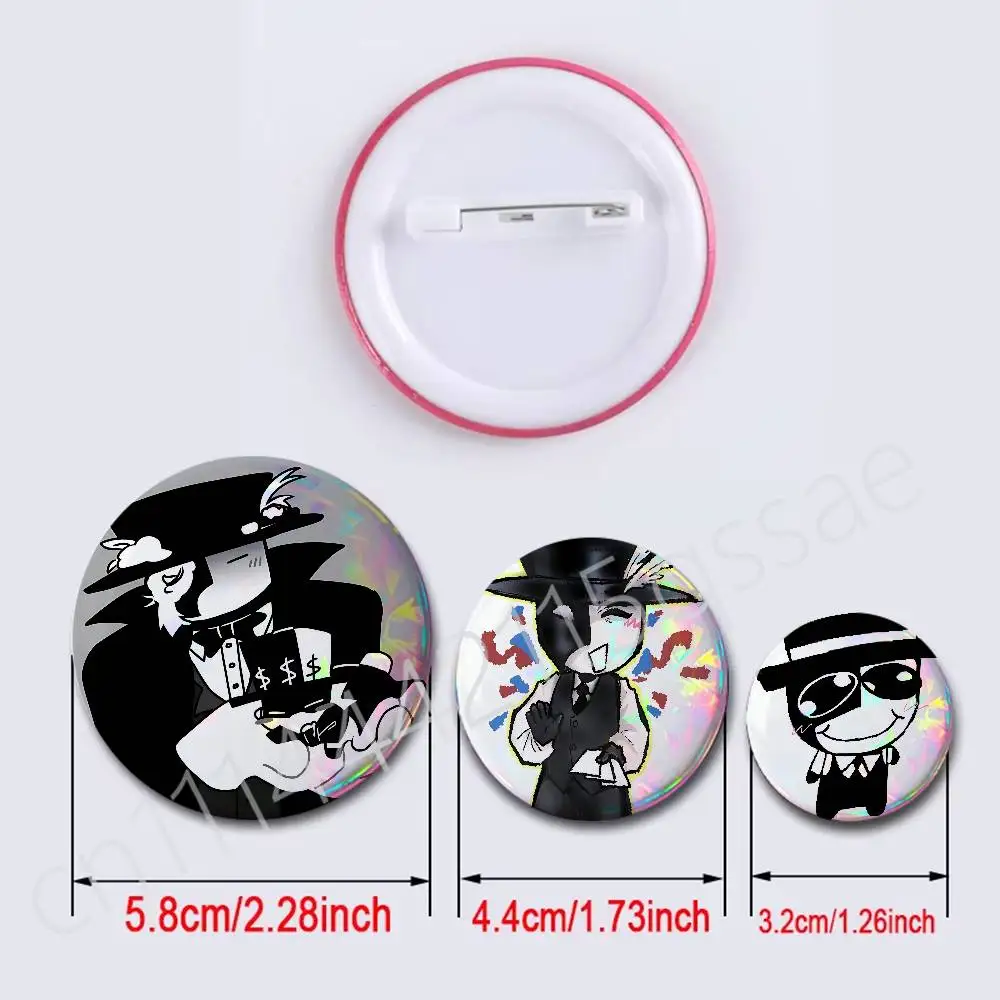 Die of Death Artful Badges Button Round Creative Pin Brooch Badge Bag Decor Accessories Fans Collect Friends Gifts