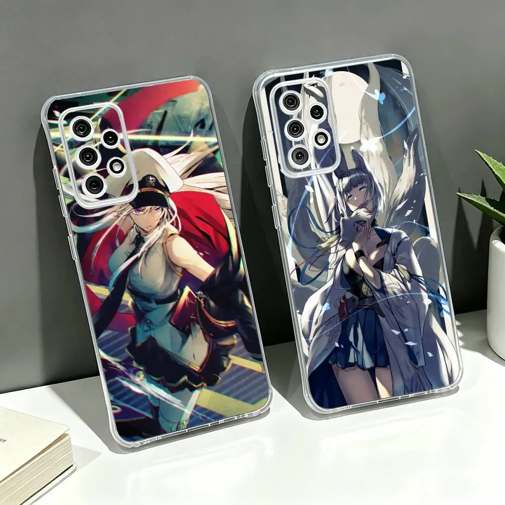 Azur Lane Lovely Game Artistic  Phone Case For Samsung S25+,S24,S21,S22,S23,S30,Ultra,S20,Plus,Fe Transparent Cover