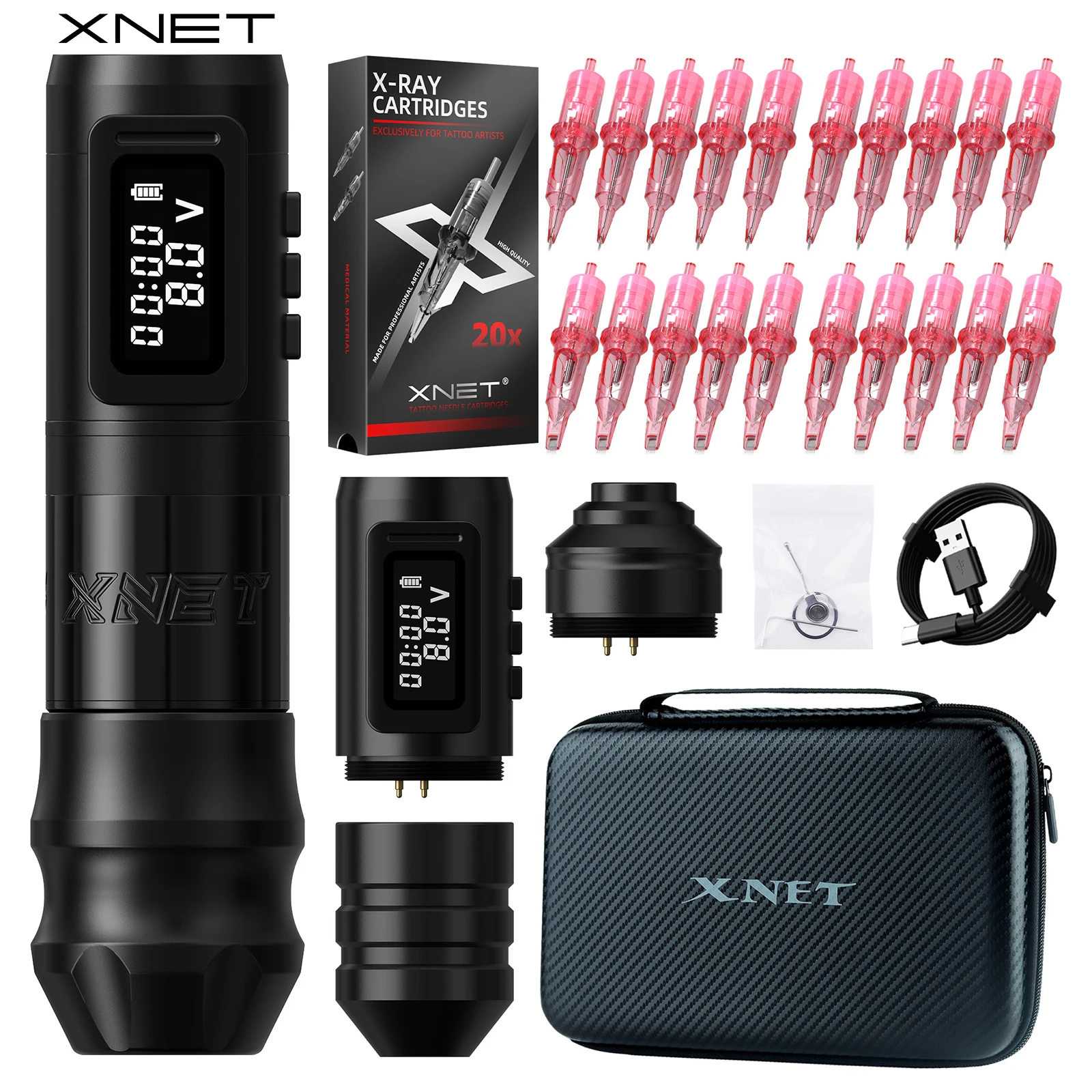 

XNET Claws 2025 Wireless Tattoo Machine Rotary Pen with Powerful Brushless Motor with Extra 3.5/4.5/5mm Stroke For Tattoo Artist