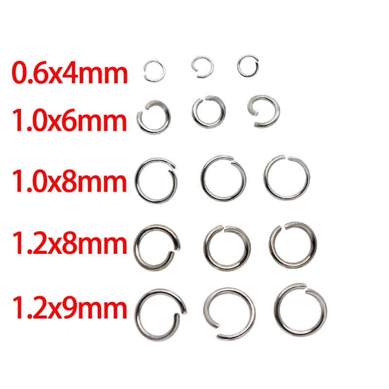 

100pcs Zinc Alloy Split Rings Jump Rings Open Rings 4/6/8mm Jewelry Findings Keychain Necklace DIY Accessory For Women Kids Gift