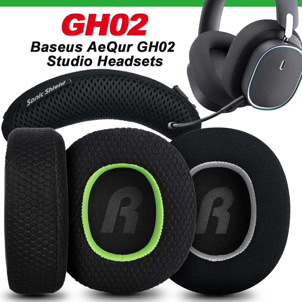 Earpads For Baseus GH02 AeQur GH02 Replacement Compatible Version Earmuffs Mesh Memory Covers Sponge Protein
