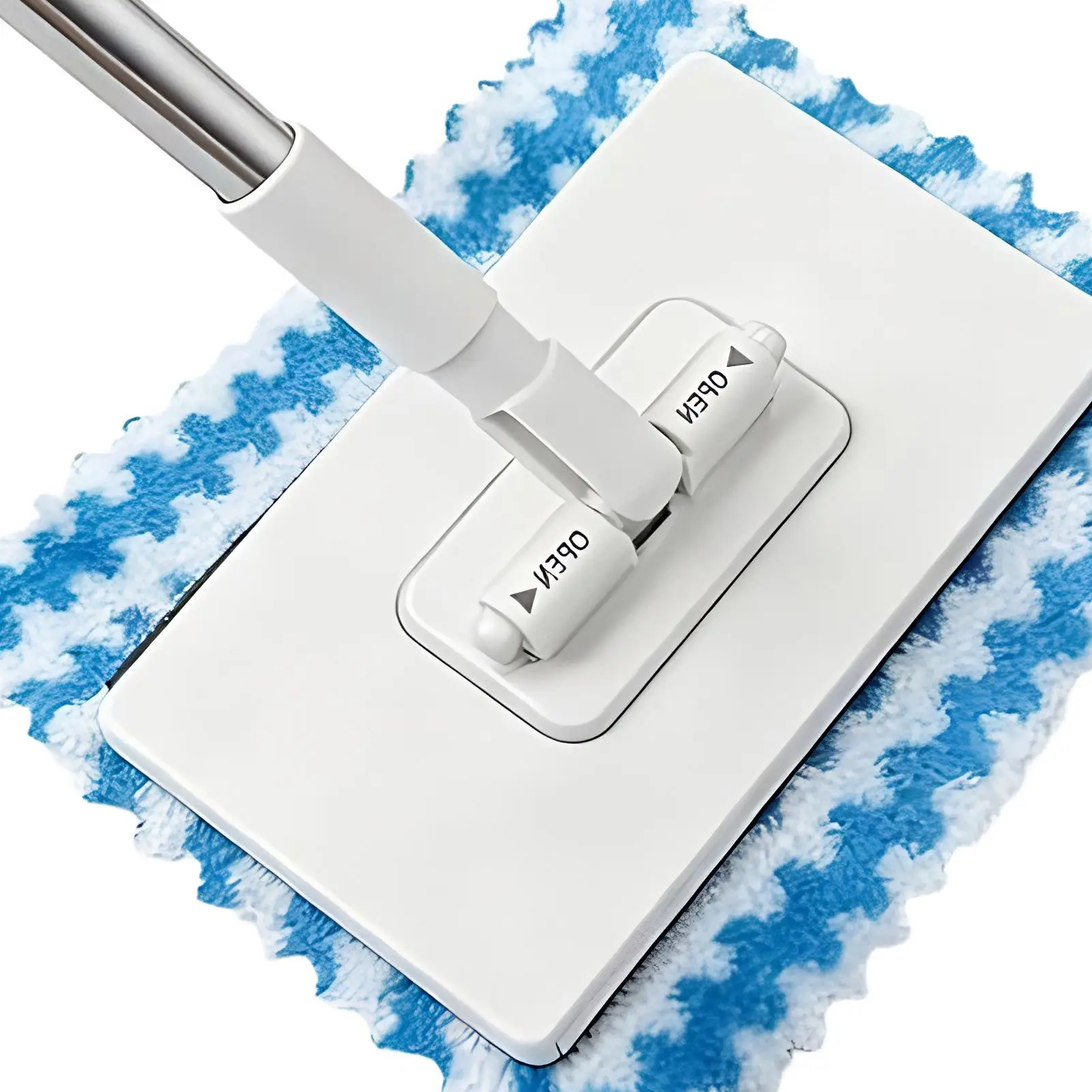Clip Mop With Reusable Cloths Quick Change Detachable Floor Cleaning Cloth Changing Mop For Home Office Apartment Bedroom