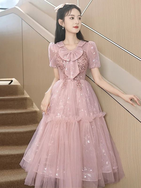 

Princ Sle Evening Gown Women's 8th Anniversary Luxury Lightweight Dr Korean Sle ort Sve Zipper Ba Dr