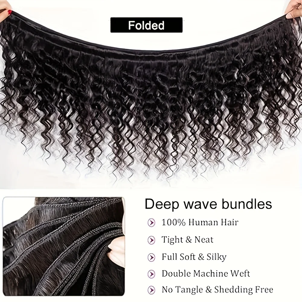 موجة المياه حزمة الشعر البشري مع الدانتيل أمامي 13x4 الدانتيل الشفاف عالية 150% الكثافة ضفيرة شعر برازيلي لتمديد شعر مستعار #6