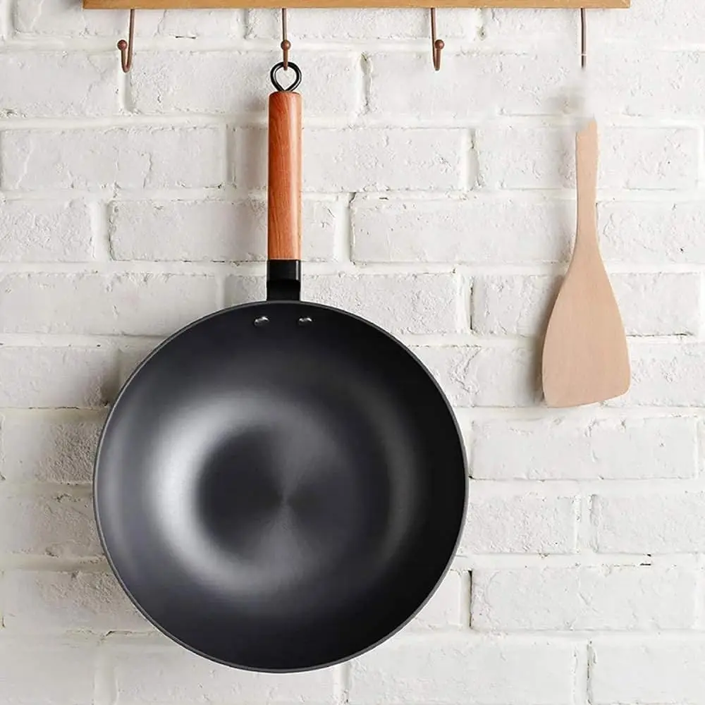 Handcrafted 32cm Non-Stick Wok and Stir-Fry Pan for Gas & Induction Stoves