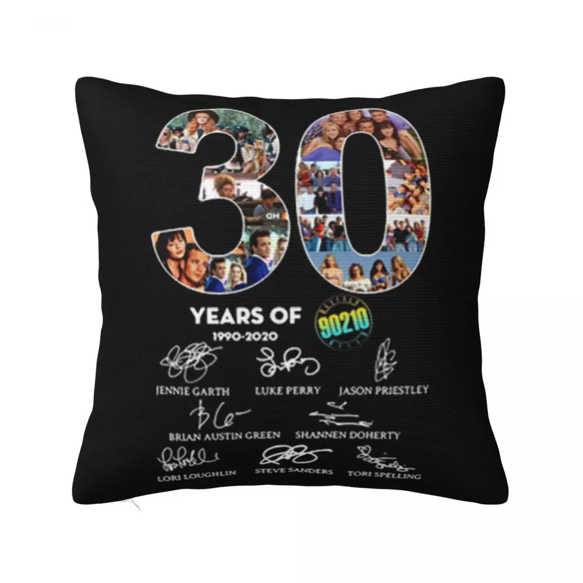 30 Years Of Beverly Hills 90210 1990'2020 Signatures Loose Adult Harajuku Basic Goth Formal Pillow Case