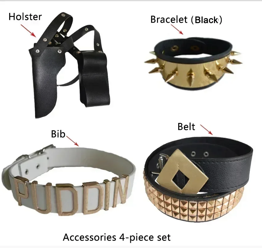 2025 هالوين كيندراغ Meisjes Zelfmoord تأثيري Kostuums Quinn فرقة هارلي الوحش تي شيرت Jas مضرب بيسبول اكسسوارات #2