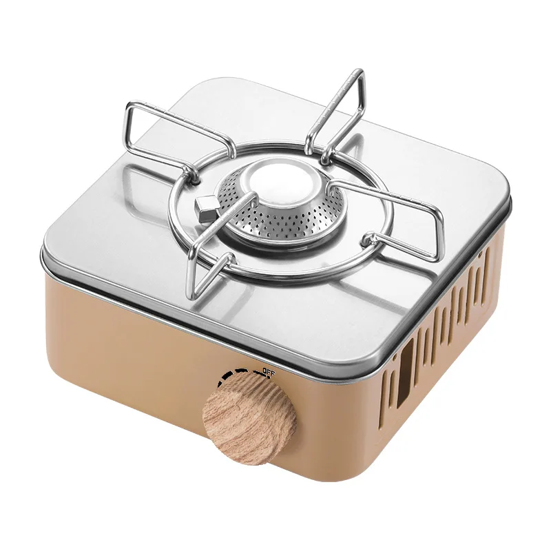 

Compact Butane Camping Stove - Outdoor Picnic Hiking Gear with Windproof Design Fast Boiling Gas Burner