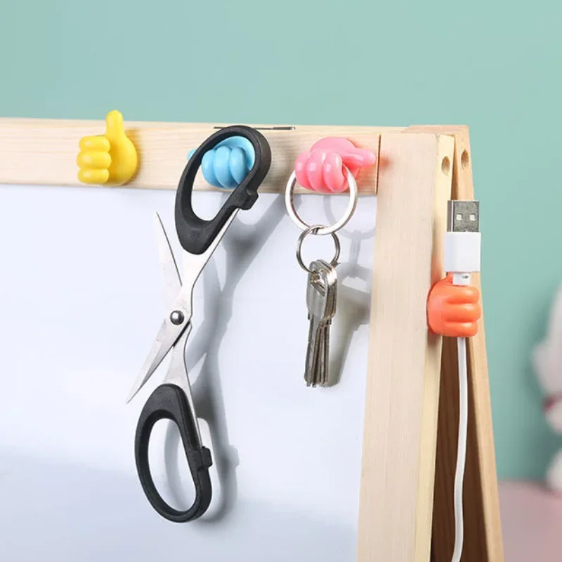 Winding Device 1 Pcs Data Cable Manager Thumb Hook Hole Free Fastener Bathroom Kitchen Dormitories Non Marking Hook Clamp