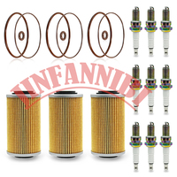3pcs Oil Filter Replacement Kit & Spark Plug For Sea-Doo GTI 130 GTI 155 2007-2012 2013 2014 2015 2016 2017